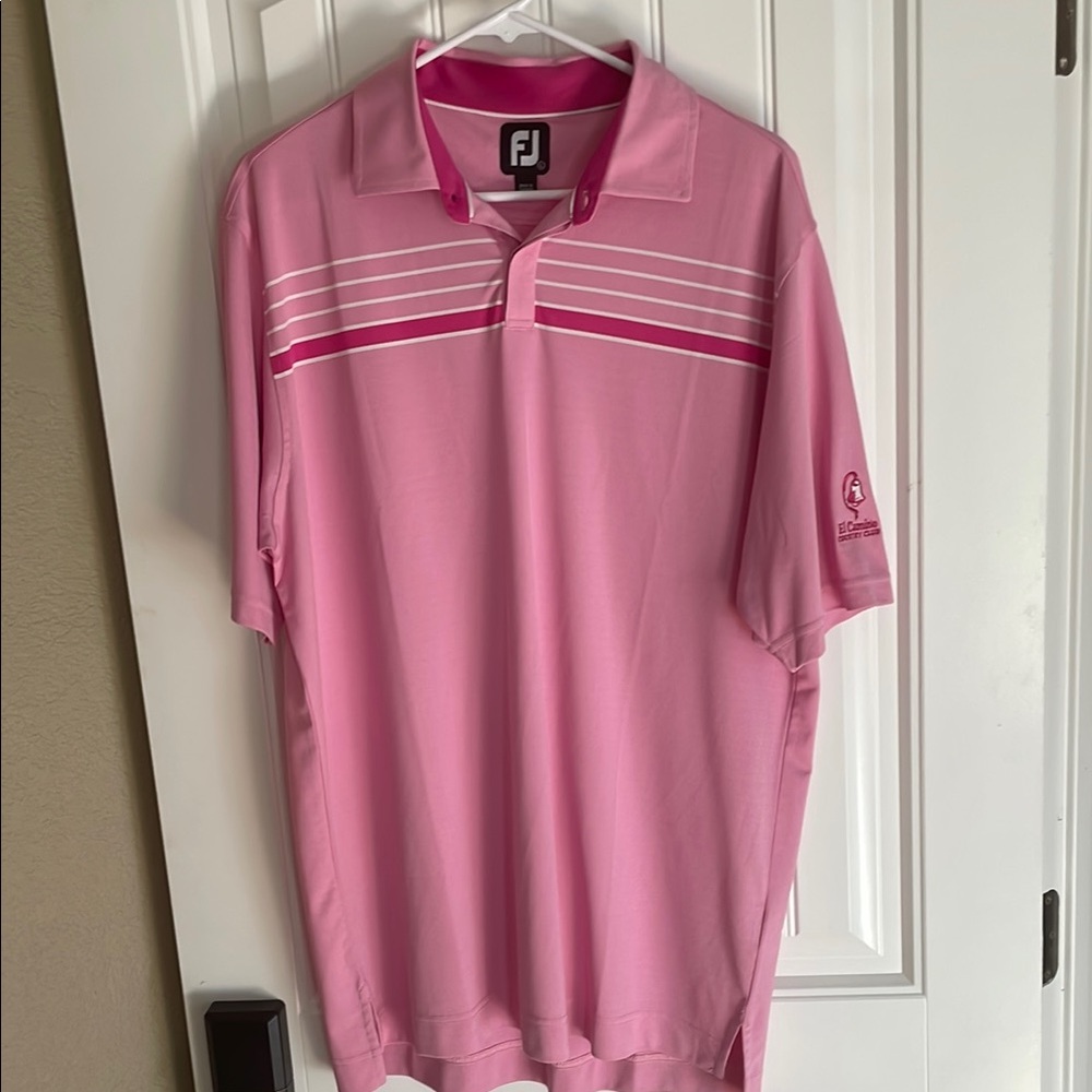 Like new worn once FootJoy Men's Pink Polo Shirt